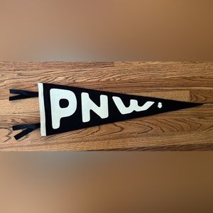 PNW Felt Pennant in Black and Cream wall decor
